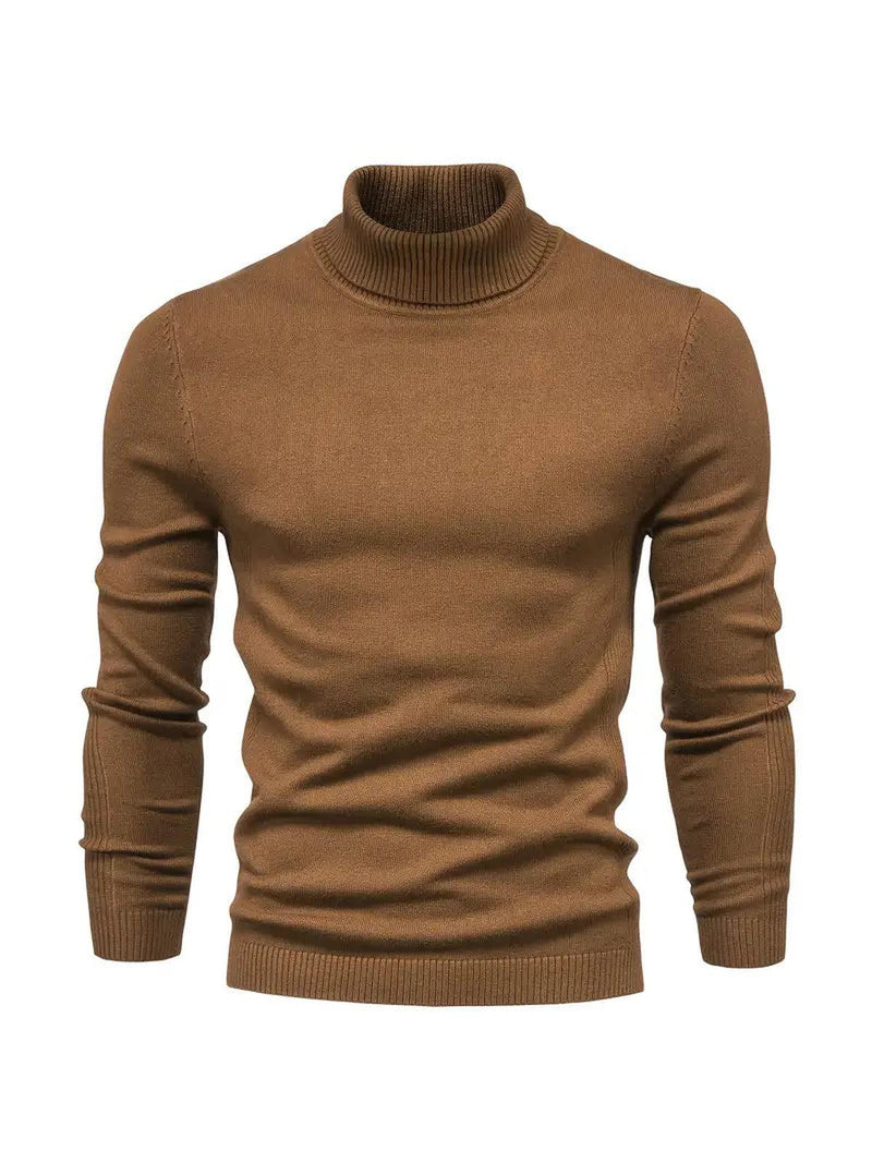 Men&#39;s Soft Knit Slim Fit Turtleneck Sweater