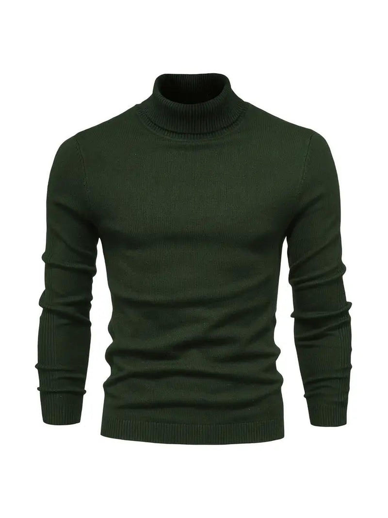 Men&#39;s Soft Knit Slim Fit Turtleneck Sweater