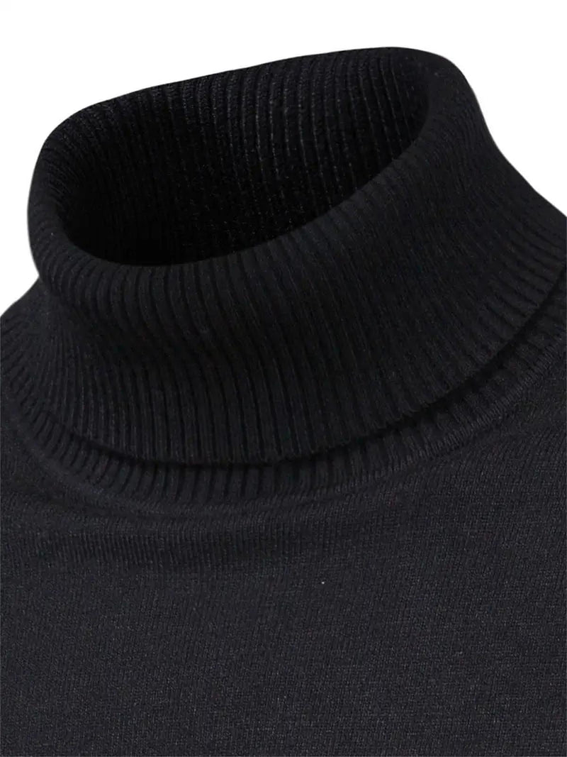 Men&#39;s Soft Knit Slim Fit Turtleneck Sweater