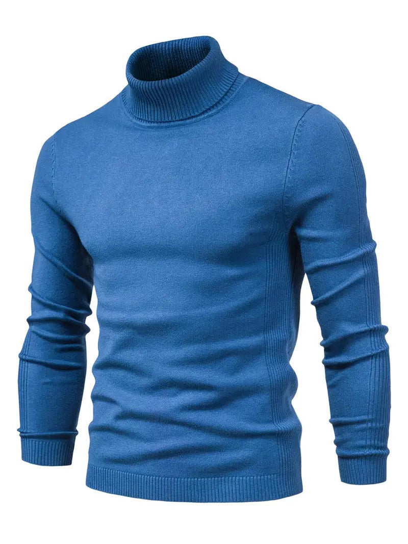 Men&#39;s Soft Knit Slim Fit Turtleneck Sweater