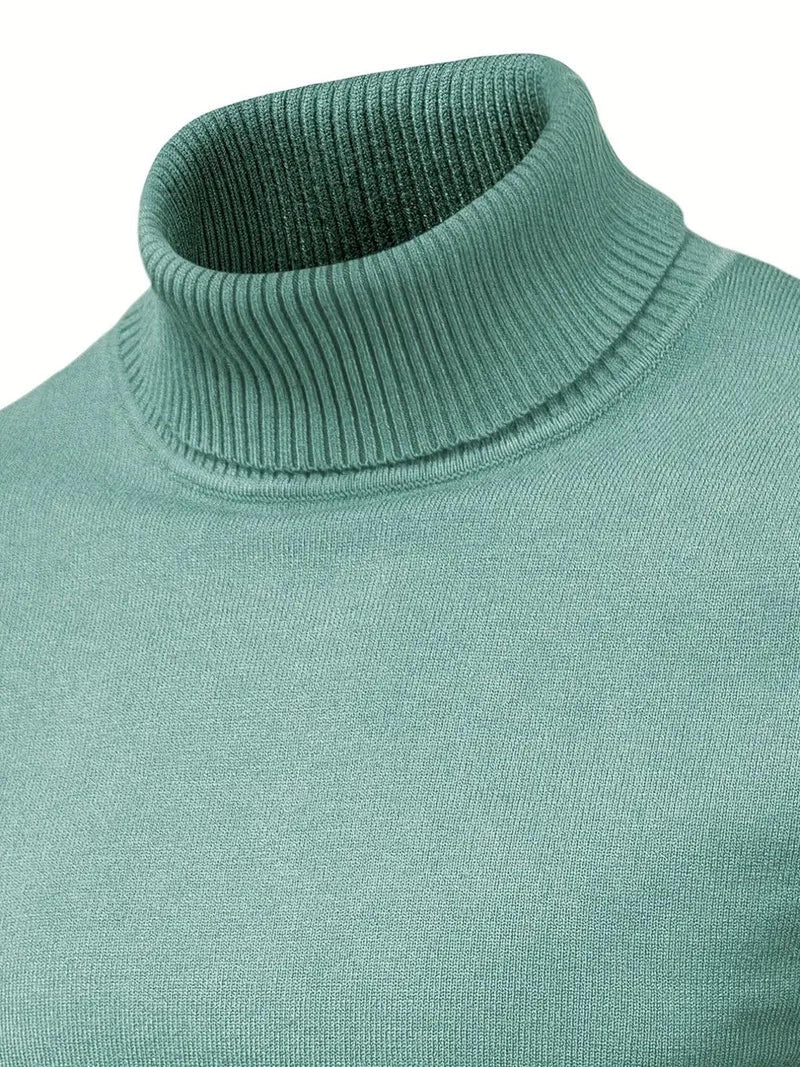 Men&#39;s Soft Knit Slim Fit Turtleneck Sweater