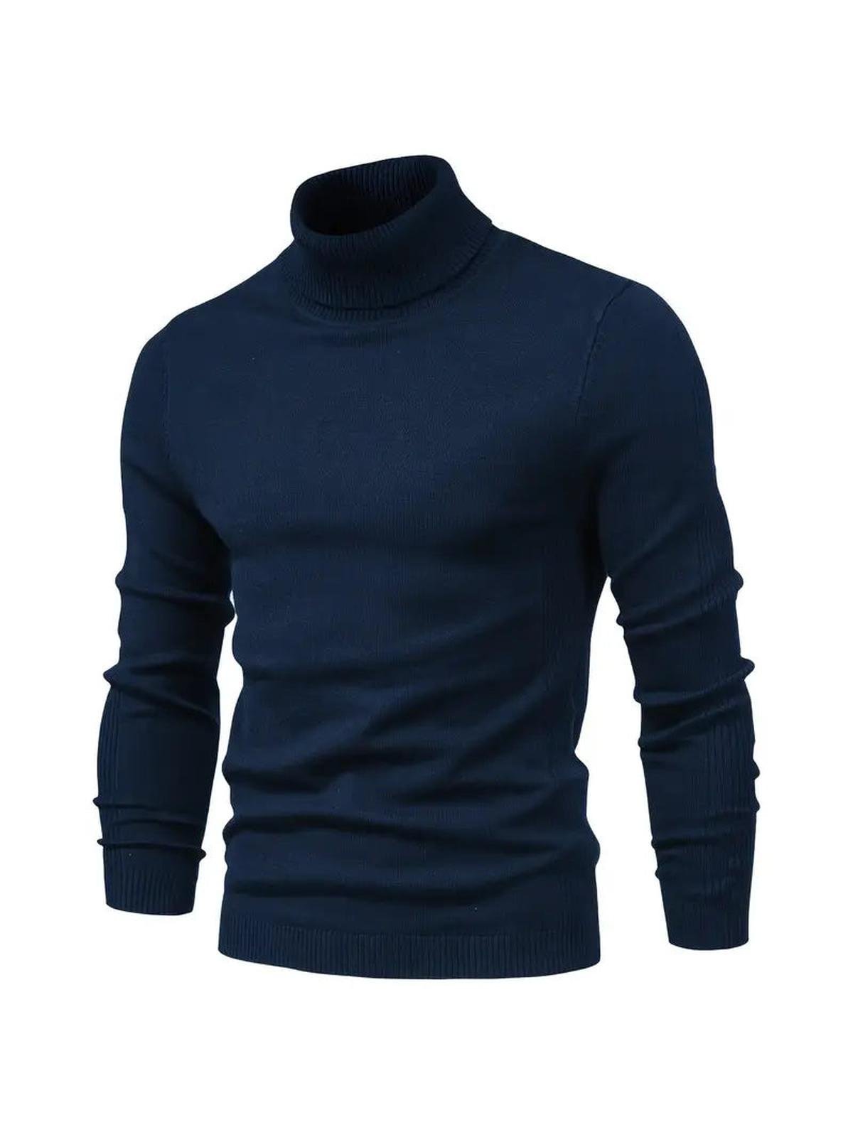 Men&#39;s Soft Knit Slim Fit Turtleneck Sweater