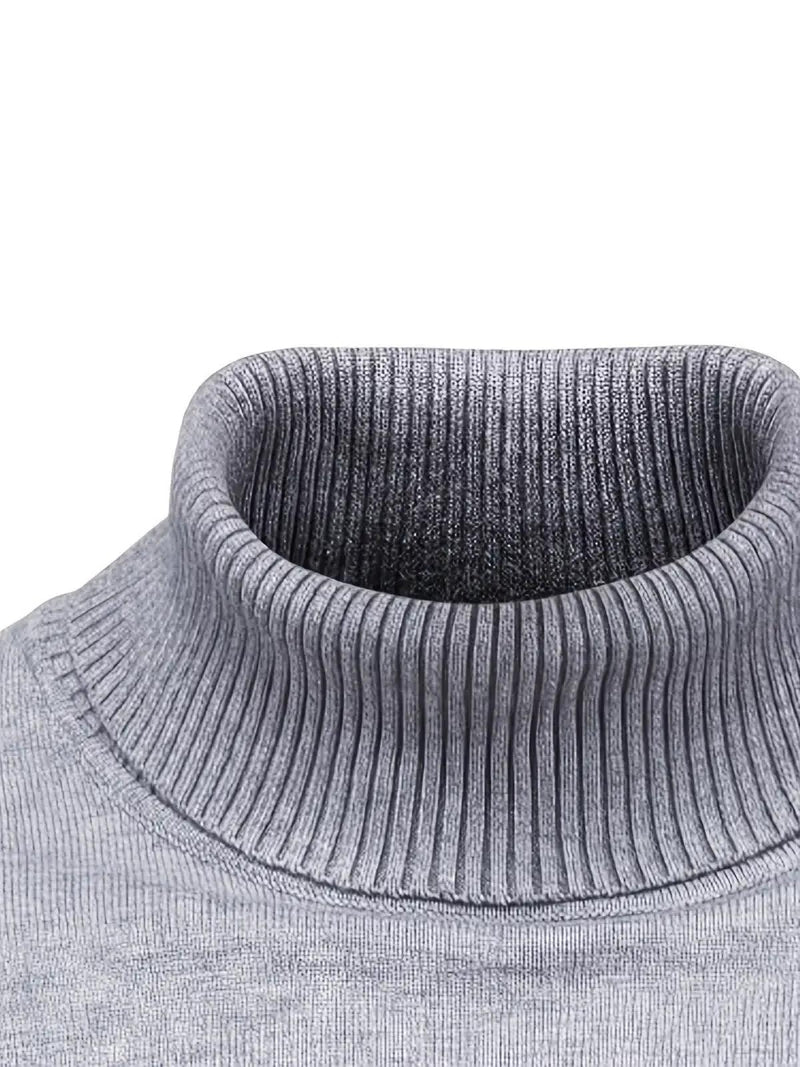Men&#39;s Soft Knit Slim Fit Turtleneck Sweater