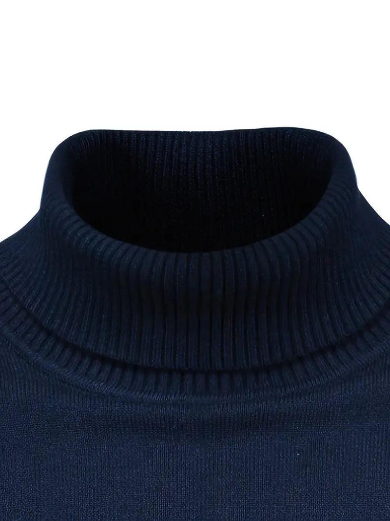Men&#39;s Soft Knit Slim Fit Turtleneck Sweater