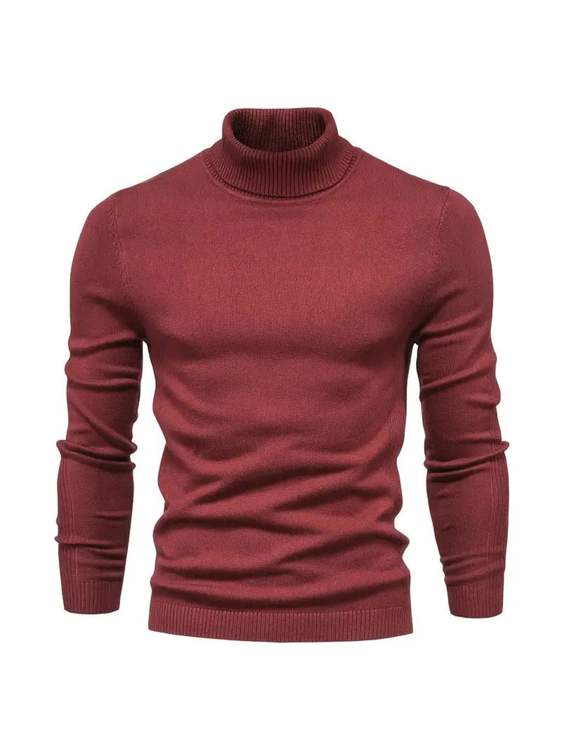 Men&#39;s Soft Knit Slim Fit Turtleneck Sweater
