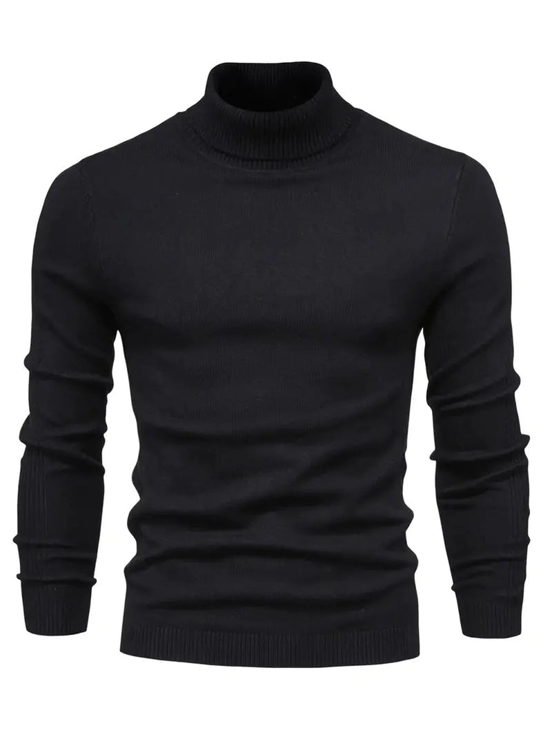 Men&#39;s Soft Knit Slim Fit Turtleneck Sweater
