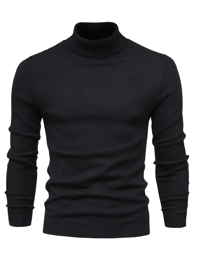 Men&#39;s Soft Knit Slim Fit Turtleneck Sweater