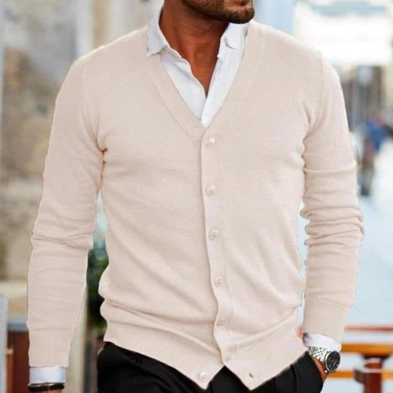 Men&#39;s Soft Knit V-Neck Cardigan