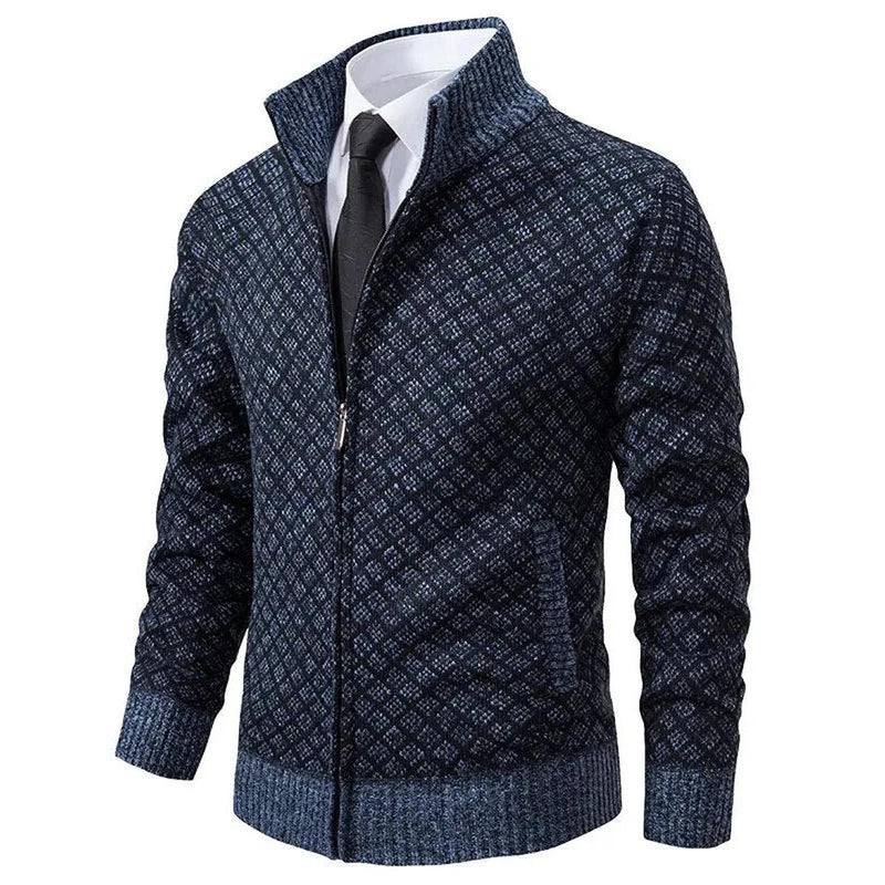 Men&#39;s Spring Geometric Pattern Zip-Up Vest