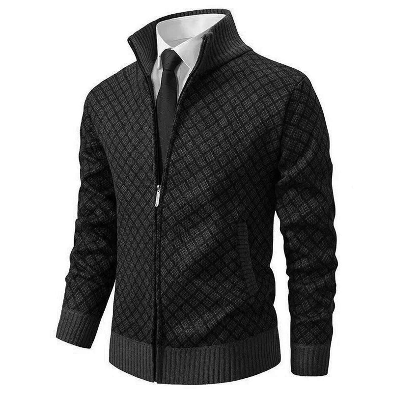 Men&#39;s Spring Geometric Pattern Zip-Up Vest