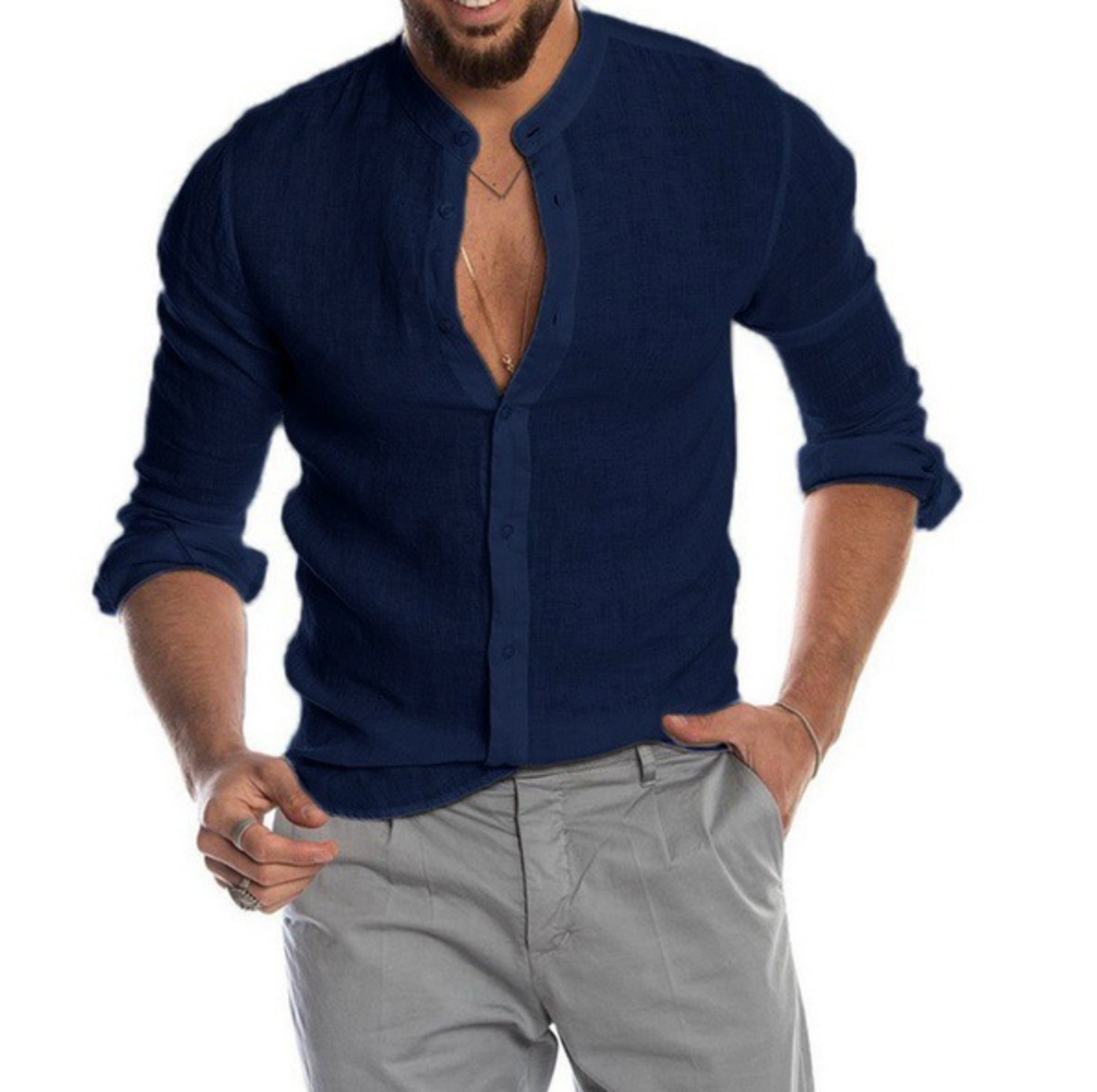 Men&#39;s Spring Linen Shirt