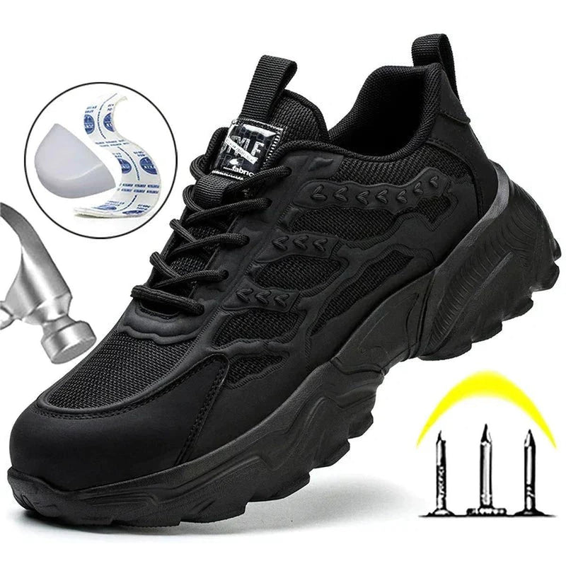 Men&#39;s Steel Toe Safety Shoes With Slip-Resistant Sole