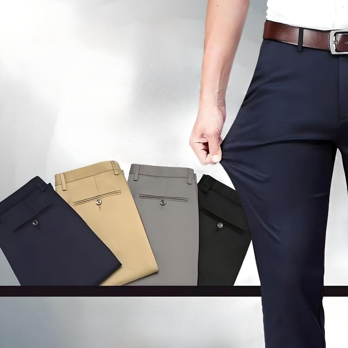Men&#39;s Stretch Pants With Water-Resistant Fabric