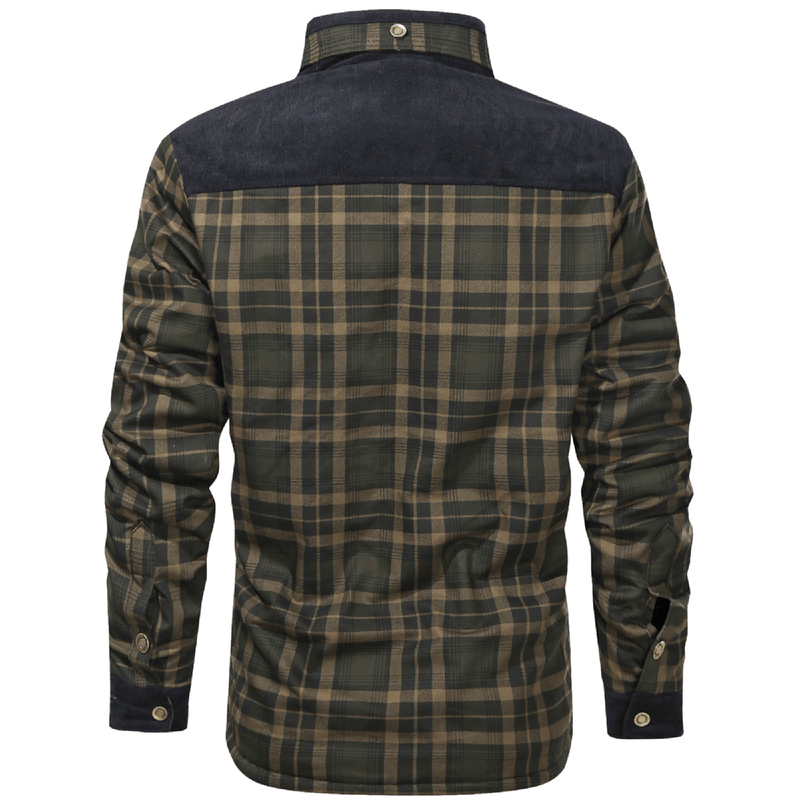 Men&#39;s Striped Flannel Jacket for Casual Wear