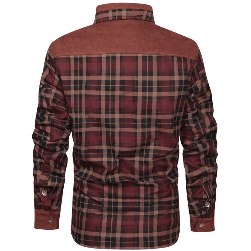 Men&#39;s Striped Flannel Jacket for Casual Wear