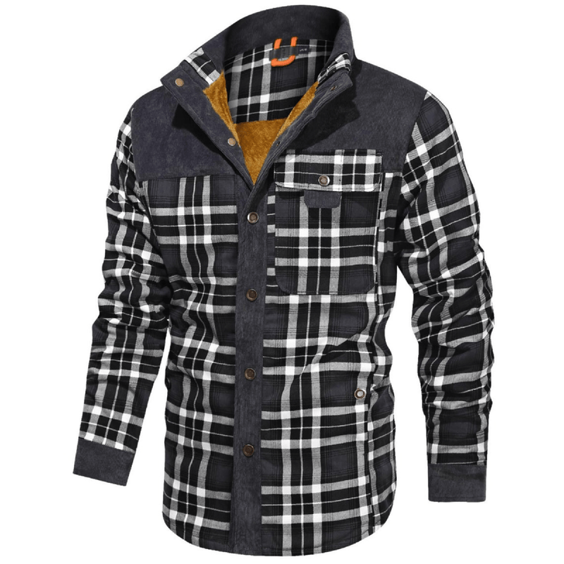 Men&#39;s Striped Flannel Jacket for Casual Wear