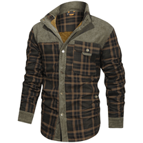Men&#39;s Striped Flannel Jacket for Casual Wear