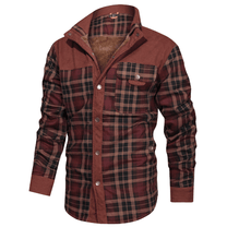 Men&#39;s Striped Flannel Jacket for Casual Wear