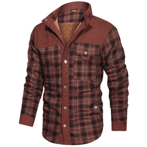Men&#39;s Striped Flannel Jacket for Casual Wear