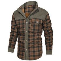 Men&#39;s Striped Flannel Jacket for Casual Wear