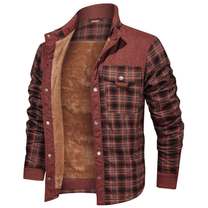 Men&#39;s Striped Flannel Jacket for Casual Wear