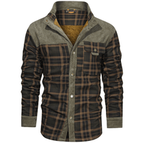 Men&#39;s Striped Flannel Jacket for Casual Wear