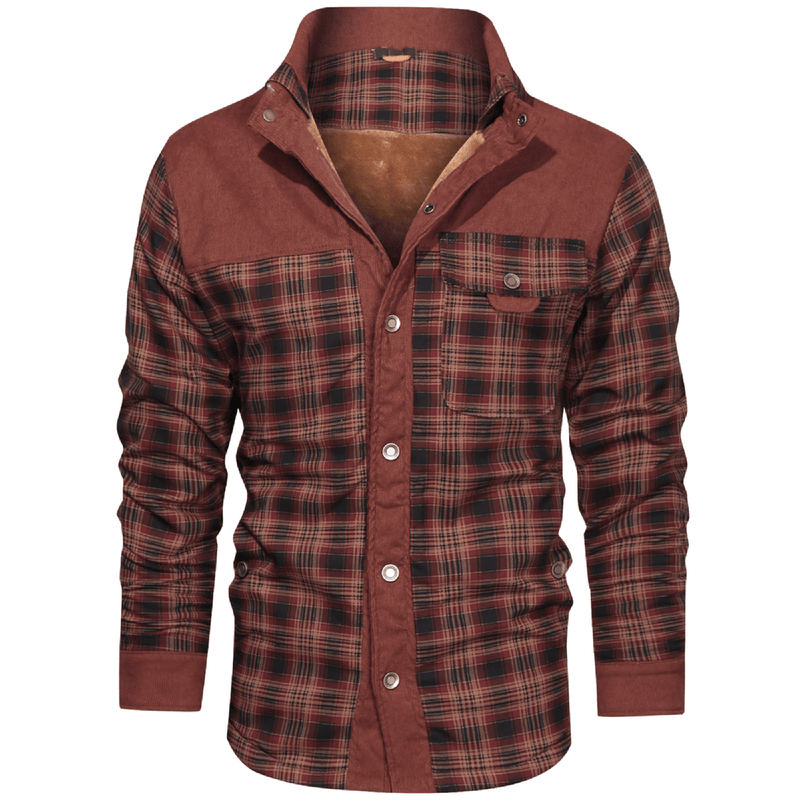 Men&#39;s Striped Flannel Jacket for Casual Wear