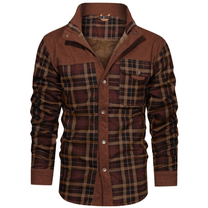 Men&#39;s Striped Flannel Jacket for Casual Wear