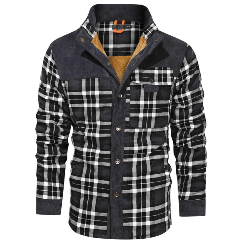 Men&#39;s Striped Flannel Jacket for Casual Wear
