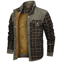 Men&#39;s Striped Flannel Jacket for Casual Wear