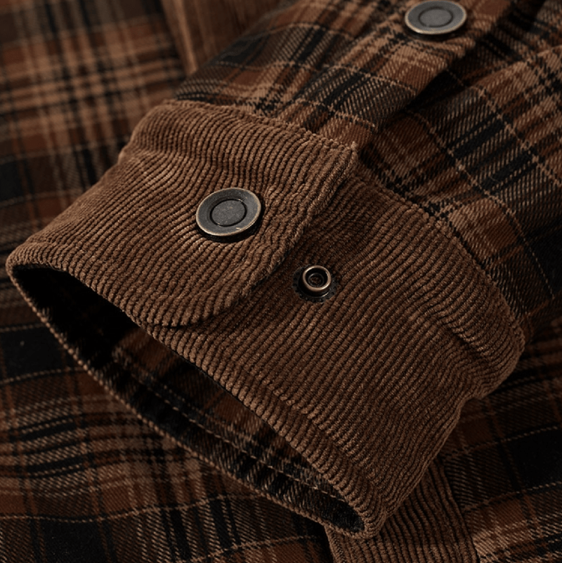 Men&#39;s Striped Flannel Jacket for Casual Wear