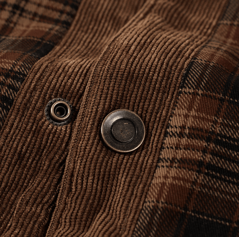 Men&#39;s Striped Flannel Jacket for Casual Wear