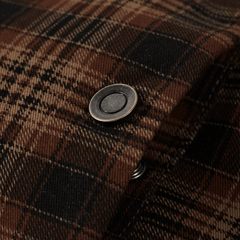 Men&#39;s Striped Flannel Jacket for Casual Wear