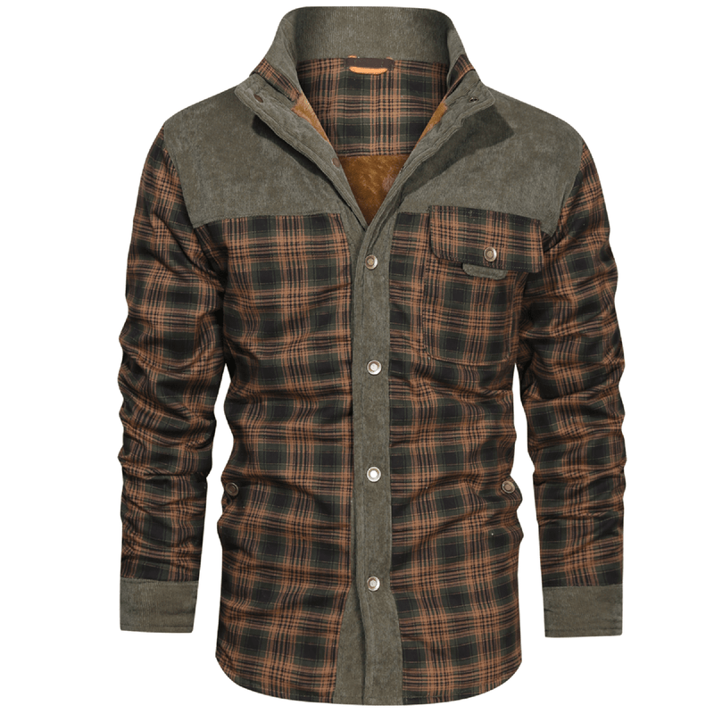 Men&#39;s Striped Flannel Jacket for Casual Wear