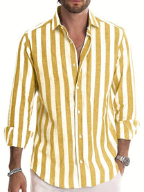 Men&#39;s Striped Long-Sleeve Shirt