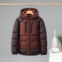 Men&#39;s Structured Fit Padded Jacket With Detachable Hood