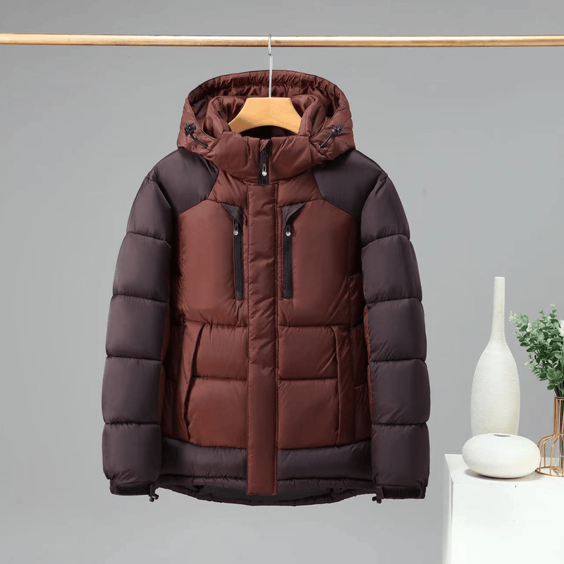 Men&#39;s Structured Fit Padded Jacket With Detachable Hood
