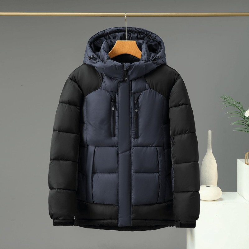 Men&#39;s Structured Fit Padded Jacket With Detachable Hood