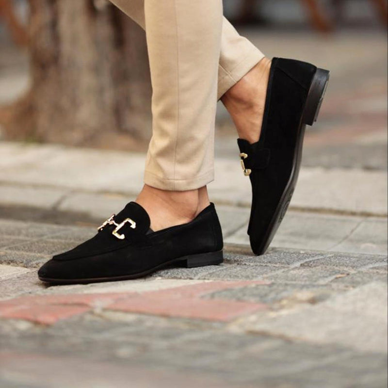 Men&#39;s Suede Horsebit Loafers