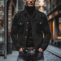 Men&#39;s Tailored Corduroy Jacket With Lapel Collar