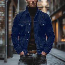 Men&#39;s Tailored Corduroy Jacket With Lapel Collar