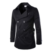 Men&#39;s Tailored Double-Breasted Cotton Overcoat