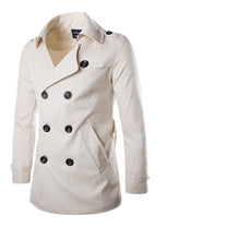 Men&#39;s Tailored Double-Breasted Cotton Overcoat
