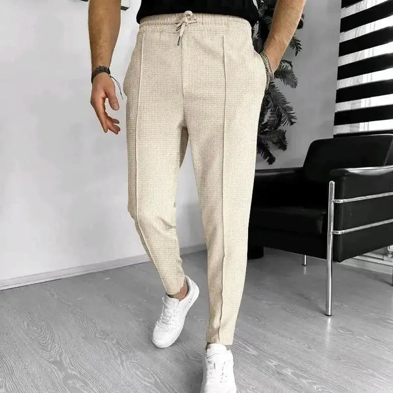 Men&#39;s Textured Slim Tapered Jogger Pants