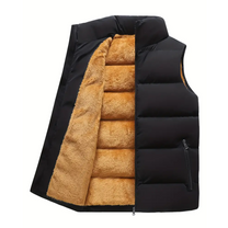 Men&#39;s Thermal Gilet With High Collar And Zip Pockets