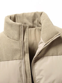 Men&#39;s Thick Padded Bomber Jacket for Winter