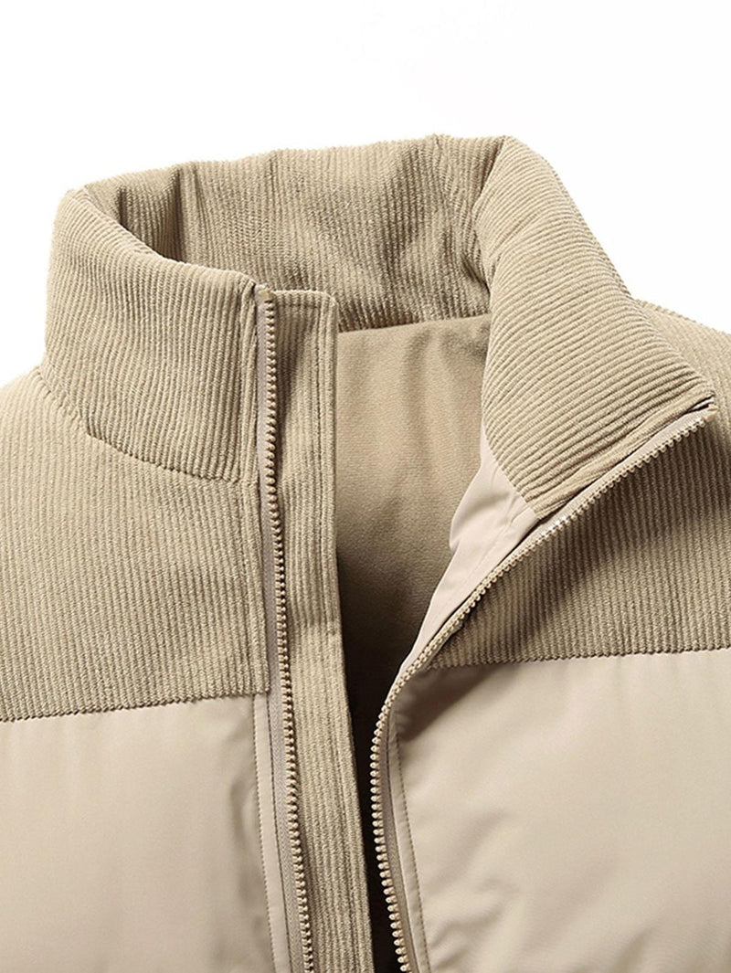 Men&#39;s Thick Padded Bomber Jacket for Winter