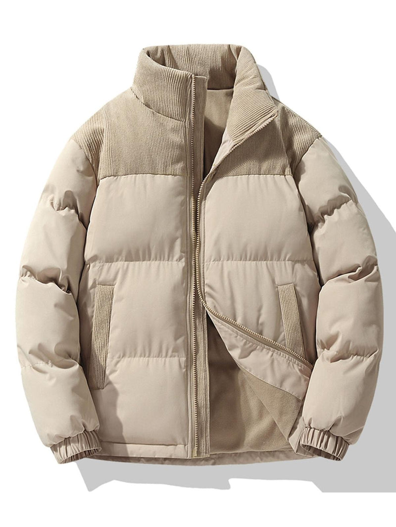 Men&#39;s Thick Padded Bomber Jacket for Winter