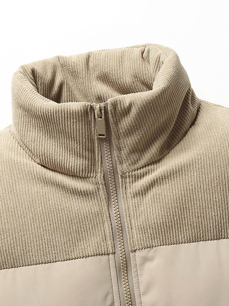 Men&#39;s Thick Padded Bomber Jacket for Winter