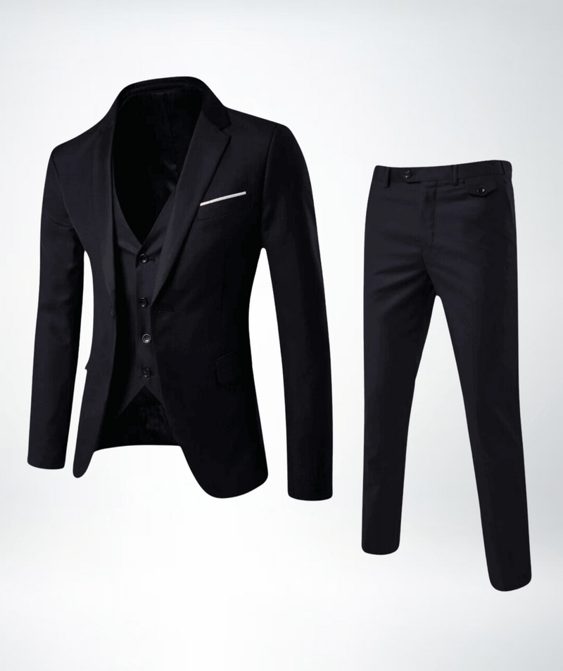 Men&#39;s Three-Piece Suit Set With Vest